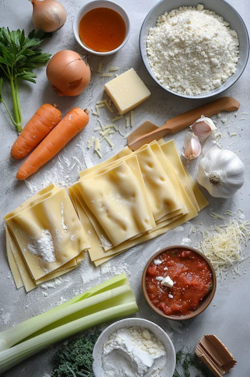 ingredientes Lasaña boloñesa: receta para Thermomix